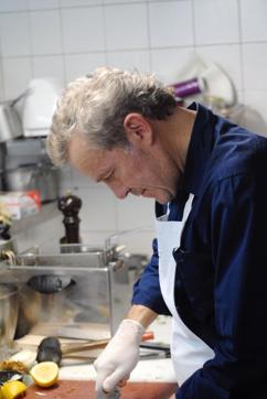 Chef Alain Passard in the comfort of his kitchen. (JC Amiel)