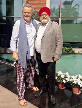 Chef Manjeet Gill from ITC hosted chef Passard and accompanied him to the Tijara Organic Farm in Rajasthan (JC Amiel) Chef Manjeet Gill from ITC hosted chef Passard and accompanied him to the Tijara Organic Farm in Rajasthan (JC Amiel)