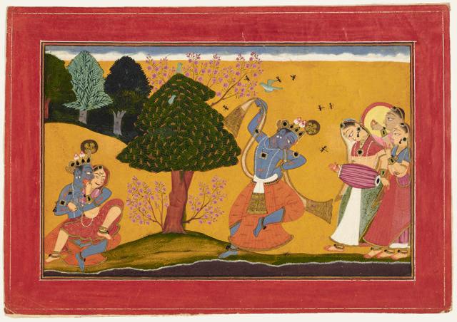 As Gentle Breezes Blow: Krishna Dances and Makes Love on the Banks of the Yamuna River (Pahari Painting by BN Goswamy and Ebehard Fischer) As Gentle Breezes Blow: Krishna Dances and Makes Love on the Banks of the Yamuna River (Pahari Painting by BN Goswamy and Ebehard Fischer)