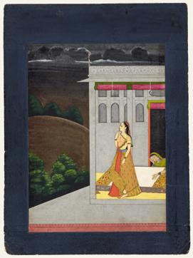 Folio from an Ashta Nayika or Nayika Bheda series (Pahari Painting by BN Goswamy and Eberhard Fischer) Folio from an Ashta Nayika or Nayika Bheda series (Pahari Painting by BN Goswamy and Eberhard Fischer)