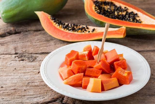 Papaya is believed to be heat-inducing and pregnant women are often told to avoid it. (Shutterstock) Papaya is believed to be heat-inducing and pregnant women are often told to avoid it. (Shutterstock)