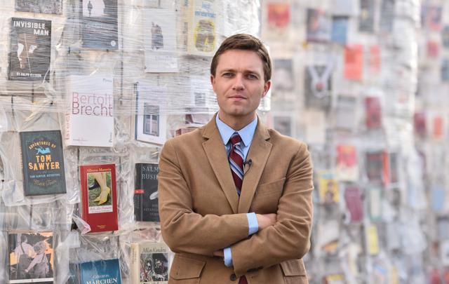 Art historian Florian Gassner, who helped establish a list of banned books used for "The Parthenon of Books". (AFP/John Macdougall) Art historian Florian Gassner, who helped establish a list of banned books used for "The Parthenon of Books". (AFP/John Macdougall)