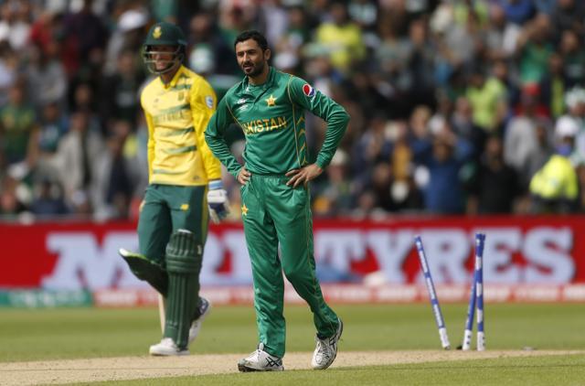 Junaid Khan clean bowled Chris Morris but he was denied as he had overstepped. (REUTERS) Junaid Khan clean bowled Chris Morris but he was denied as he had overstepped. (REUTERS)