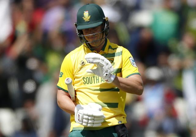 AB de Villiers fell for a duck for the sixth time in ICC events. (REUTERS) AB de Villiers fell for a duck for the sixth time in ICC events. (REUTERS)