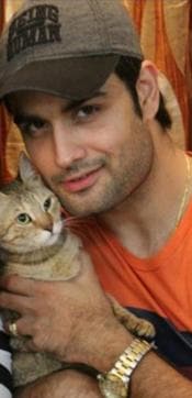 Actor Vivian Dsena with Costa.