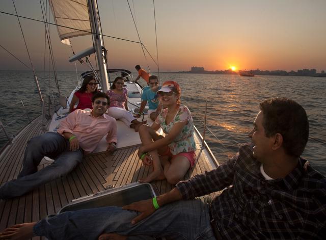 Members of Floh at a sailing event in Mumbai. The portal organises meet-ups over other activities such as vintage car rallies, single-malt appreciation evenings and cookouts. Members of Floh at a sailing event in Mumbai. The portal organises meet-ups over other activities such as vintage car rallies, single-malt appreciation evenings and cookouts.