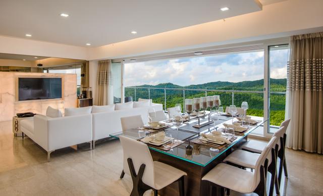 At Raheja Universal’s Odyssey, your dining room is connected to a spacious deck with views of the Sanjay Gandhi National Park. At Raheja Universal’s Odyssey, your dining room is connected to a spacious deck with views of the Sanjay Gandhi National Park.