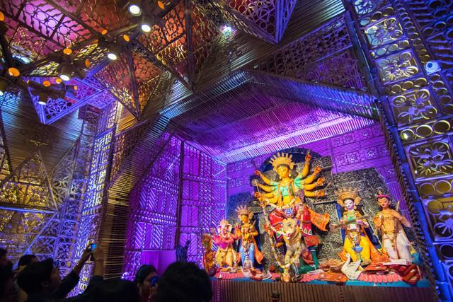 Durga Puja pandal. (Shutterstock) Durga Puja pandal. (Shutterstock)