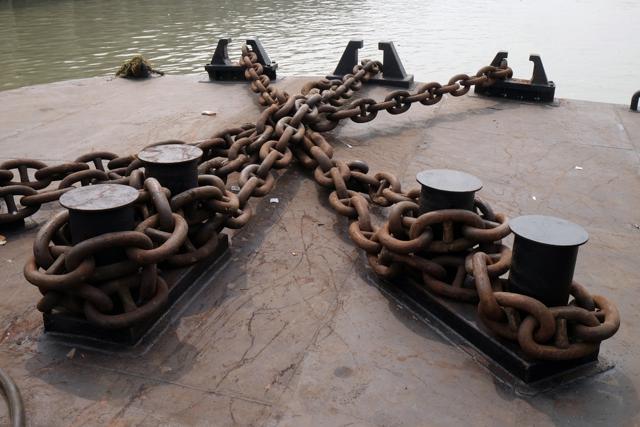 Giant chains used to moor ferry boats in Kolkata. (Shutterstock) Giant chains used to moor ferry boats in Kolkata. (Shutterstock)