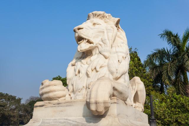 Stone lion at the Victoria Memorial Building. (Shutterstock) Stone lion at the Victoria Memorial Building. (Shutterstock)