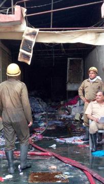 During the fire rescue operation, a fireman, Ram Ratan, sustained injuries after a portion of the roof top collapsed and fell on his back. During the fire rescue operation, a fireman, Ram Ratan, sustained injuries after a portion of the roof top collapsed and fell on his back.