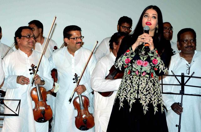 Aishwarya Rai during the music launch of a Marathi film, in Mumbai on Saturday. (PTI) Aishwarya Rai during the music launch of a Marathi film, in Mumbai on Saturday. (PTI)