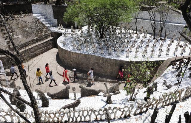 Nek Chand continued to work on the garden even in his last days. (Keshav Singh/HT Photo)