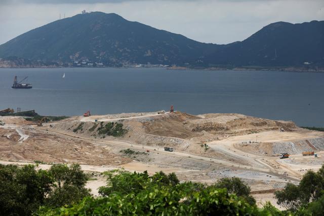 A landfill site is seen at Tseung Kwan O district. (Reuters Photo) A landfill site is seen at Tseung Kwan O district. (Reuters Photo)