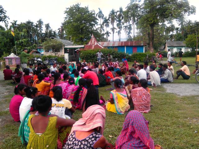 A section of the workers of Bundapani tea estate that closed in 2013. About half of the 1,100 workers have migrated, while the rest are waiting for the cooperative to start functioning. (HT Photo) A section of the workers of Bundapani tea estate that closed in 2013. About half of the 1,100 workers have migrated, while the rest are waiting for the cooperative to start functioning. (HT Photo)