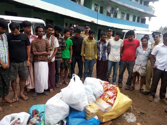 Narcotic substances retrieved from a labour camp in Kochi. (GRIST Media) Narcotic substances retrieved from a labour camp in Kochi. (GRIST Media)