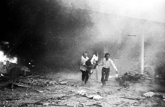 A victim being carried from the Air India Building. (HT FILE) A victim being carried from the Air India Building. (HT FILE)