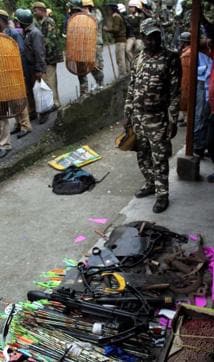 Arrows and explosives were found during the raids. (Bikram Sashanker/HT Photo) Arrows and explosives were found during the raids. (Bikram Sashanker/HT Photo)