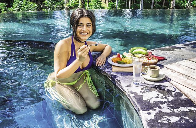Shenaz recommends having at least one breakfast in your hotel pool. (Toni Handoko) Shenaz recommends having at least one breakfast in your hotel pool. (Toni Handoko)