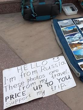 The playcard has his message written loud and clear. (Henna Rakheja/ HT Photo) The playcard has his message written loud and clear. (Henna Rakheja/ HT Photo)
