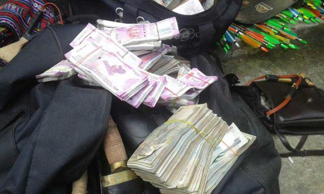 Cash seized from the GJM office. (Bikram Sashanker/HT) Cash seized from the GJM office. (Bikram Sashanker/HT)