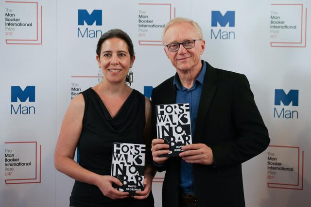US translator Jessica Cohen (left) and Israeli author David Grossman at the shortlist photocall for the Man Booker International Prize in London. (Daniel Leal-Olivas/AFP) US translator Jessica Cohen (left) and Israeli author David Grossman at the shortlist photocall for the Man Booker International Prize in London. (Daniel Leal-Olivas/AFP)