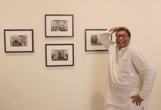 Artist and photographer Ram Rahman, who judged the contest, at the Jehangir Nicholson gallery of the Chhatrapati Shivaji Maharaj museum. (Bhushan Koyande/HT)