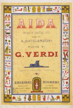 A poster of Giuseppe Verdi’s ‘Aida’, circa 1872. (Wikimedia Commons)