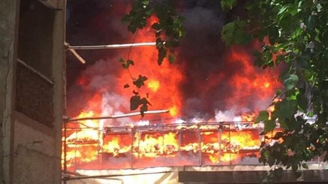No injuries have been reported. (HT Photo) No injuries have been reported. (HT Photo)