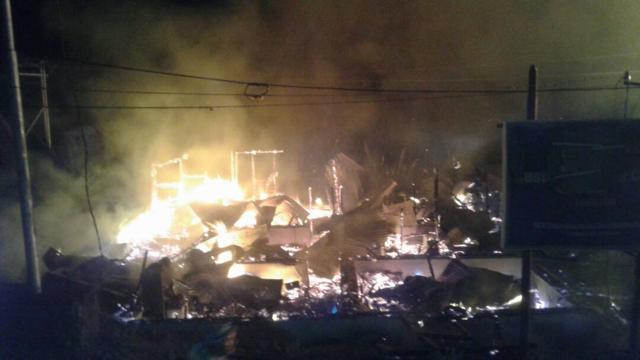 The health care centre that was set on fire by suspected GJM supporters in Lodhama on Thursday night. (HT Photo / Bikram Sashanker) The health care centre that was set on fire by suspected GJM supporters in Lodhama on Thursday night. (HT Photo / Bikram Sashanker)