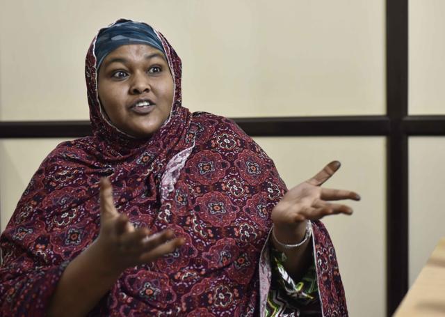 Shukri Aden , 47, a refugee from Somalia lives in Wazirabad, Delhi, with her two children. (Vipin Kumar/HT PHOTO) Shukri Aden , 47, a refugee from Somalia lives in Wazirabad, Delhi, with her two children. (Vipin Kumar/HT PHOTO)