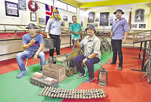 (Second from right) Angabam Singh, co-founder of a foundation of history buffs in Manipur. (Raj K Raj/HT PHOTO) (Second from right) Angabam Singh, co-founder of a foundation of history buffs in Manipur. (Raj K Raj/HT PHOTO)