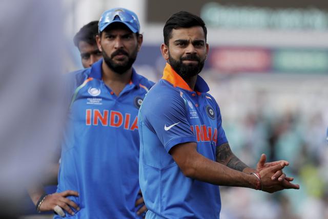 India captain Virat Kohli after his team lost to Pakistan by 180 runs in the ICC Champions Trophy final. (AP) India captain Virat Kohli after his team lost to Pakistan by 180 runs in the ICC Champions Trophy final. (AP)