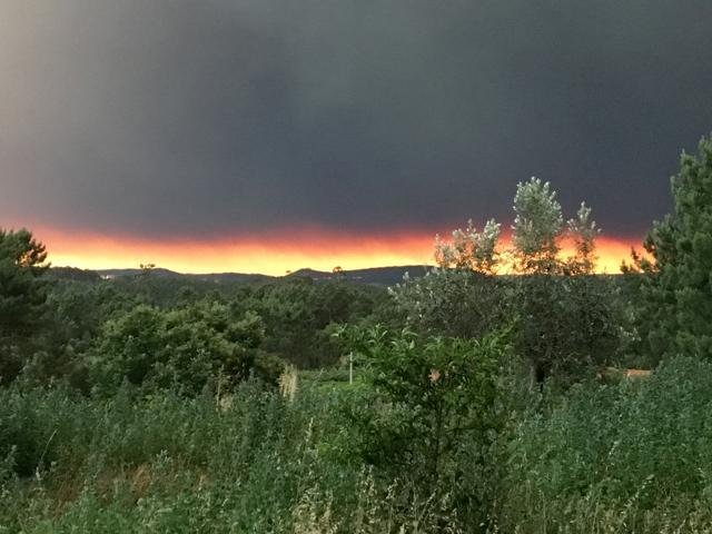 Smoke rises from a forest fire, seen from the village of Mourisco in central Portugal. (Reuters Photo) Smoke rises from a forest fire, seen from the village of Mourisco in central Portugal. (Reuters Photo)