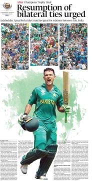Express Tribune quoted former players who urged for resumption of bilateral series. (Express Tribune)