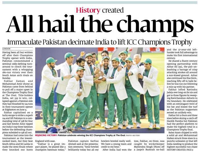 The front page of Pakistan’s Express Tribune. (Express Tribune)