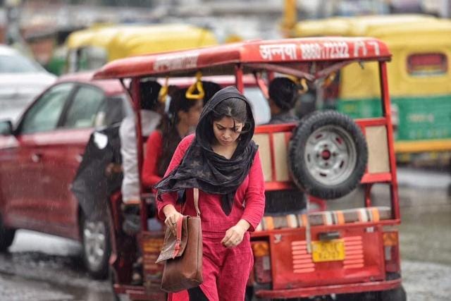 Commuters had a tough time at several stretches across the capital as the rains led to waterlogging. (Raj K Raj / HT Photo) Commuters had a tough time at several stretches across the capital as the rains led to waterlogging. (Raj K Raj / HT Photo)