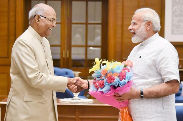 Bihar Governor Ram Nath Kovind meeting the Prime Minister Narendra Modi in New Delhi on Monday. (PTI) Bihar Governor Ram Nath Kovind meeting the Prime Minister Narendra Modi in New Delhi on Monday. (PTI)