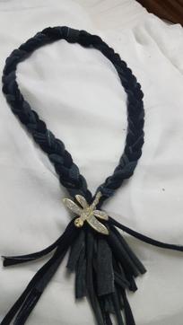 Kavita Kakkar upcycled a Tshirt to make this necklace. Kavita Kakkar upcycled a Tshirt to make this necklace.
