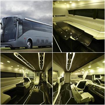 SRK’s vanity van has a living space, workstation, entertainment system, bedroom, gymnasium and restroom. (Photo courtesy: Dilip Chhabria of DC Design)