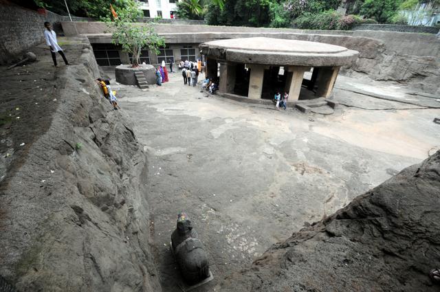 Pataleshwar Caves on Jangali Maharaj Road in Pune (HT file photo)