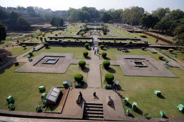 The garden on the ruins of the Shaniwar Wada (HT file photo)
