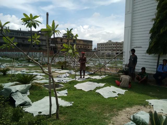 At a Kolkata leather unit. (HT Photo ) At a Kolkata leather unit. (HT Photo )