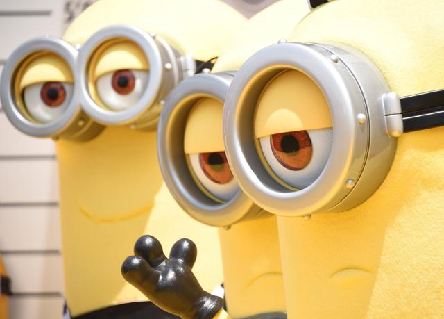 Characters in costume pose for photographers at the premiere of Despicable Me 3 in Los Angeles. (REUTERS) Characters in costume pose for photographers at the premiere of Despicable Me 3 in Los Angeles. (REUTERS)