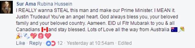 (Justin Trudeau Facebook Screengrab) (Justin Trudeau Facebook Screengrab)