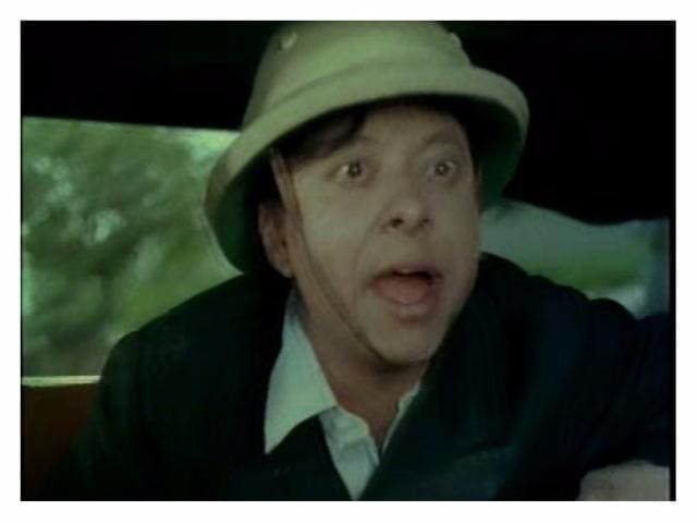 Burman’s second role as a comic sidekick in Pyaar Ka Mausam (1969).