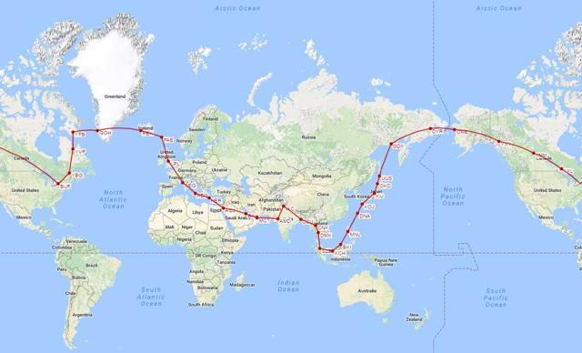 A satellite tracking device in his plane will allow the website to follow his flight path, live on a map, to 18 countries and 34 airports. (HT Photo) A satellite tracking device in his plane will allow the website to follow his flight path, live on a map, to 18 countries and 34 airports. (HT Photo)