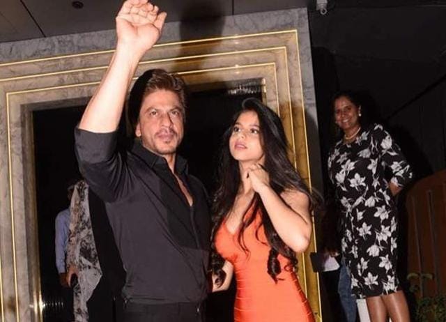Shah Rukh Khan arrives with daughter Suhana for opening of restaurant designed by Gauri Khan in Mumbai. (IANS) Shah Rukh Khan arrives with daughter Suhana for opening of restaurant designed by Gauri Khan in Mumbai. (IANS)