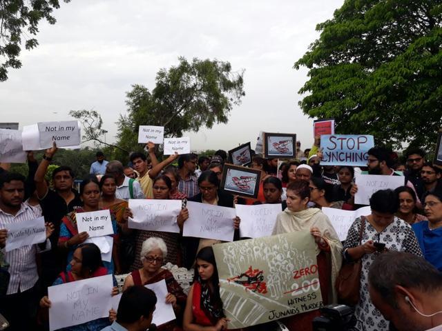 Protests in Hyderabad. (HT) Protests in Hyderabad. (HT)