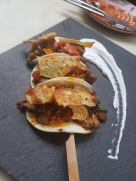 Jamaican Jerk Spiced Pork served at Arriba-Mexican Grill & Tequileria, Khel Gaon Marg. “The fusion tacos were designed to give customers an insight into the numerous ways into which flavours from different cuisines could be incorporated to give them a mesmerizing experience” says Chef Noah Barnes. Jamaican Jerk Spiced Pork served at Arriba-Mexican Grill & Tequileria, Khel Gaon Marg. “The fusion tacos were designed to give customers an insight into the numerous ways into which flavours from different cuisines could be incorporated to give them a mesmerizing experience” says Chef Noah Barnes.